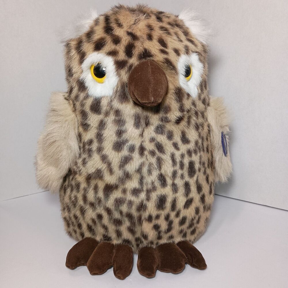 Vintage 1992 Chosun Ensemble Plush Spotted Owl Stuffed Animal Woodland Forest